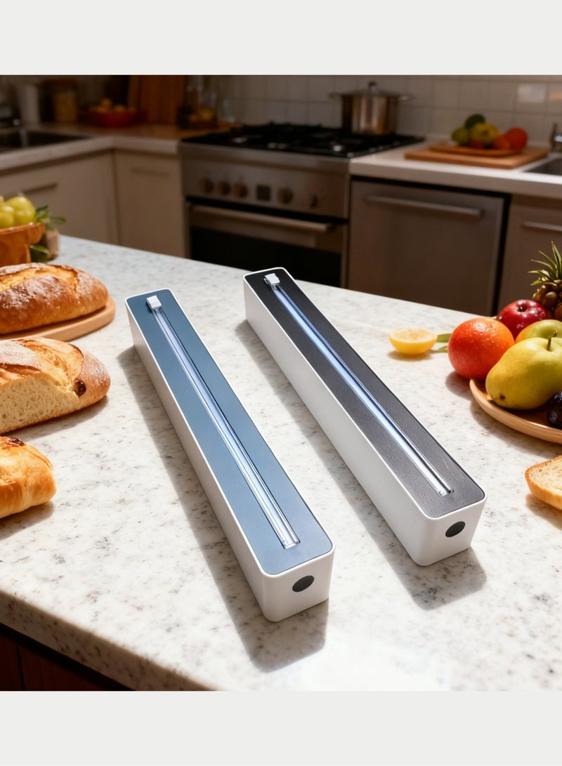 Valiant Glow Refillable Suction-Base Cling Film Dispenser (with Bi-Directional Slide Cutter) | 2-in-1 Design: Cling Film + Foil Dispenser | Strong Suction Base for Ultra-Stable Kitchen Counter Use | Effortless Bi-Directional Cutting—A Kitchen & Meal Prep Essential Must-Have for Home & Restaurant - Image 5
